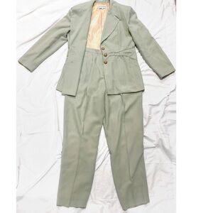 Bloomingdale's Light Green Suite with Cream Lining